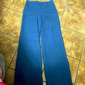 Isaac Mizrahi Live Pull On Light Denim Wide Leg Size  0 Tall